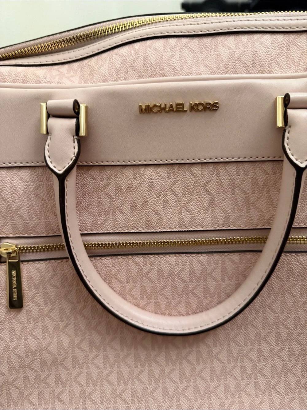 Michael Kors Pink Logo weekender bag
